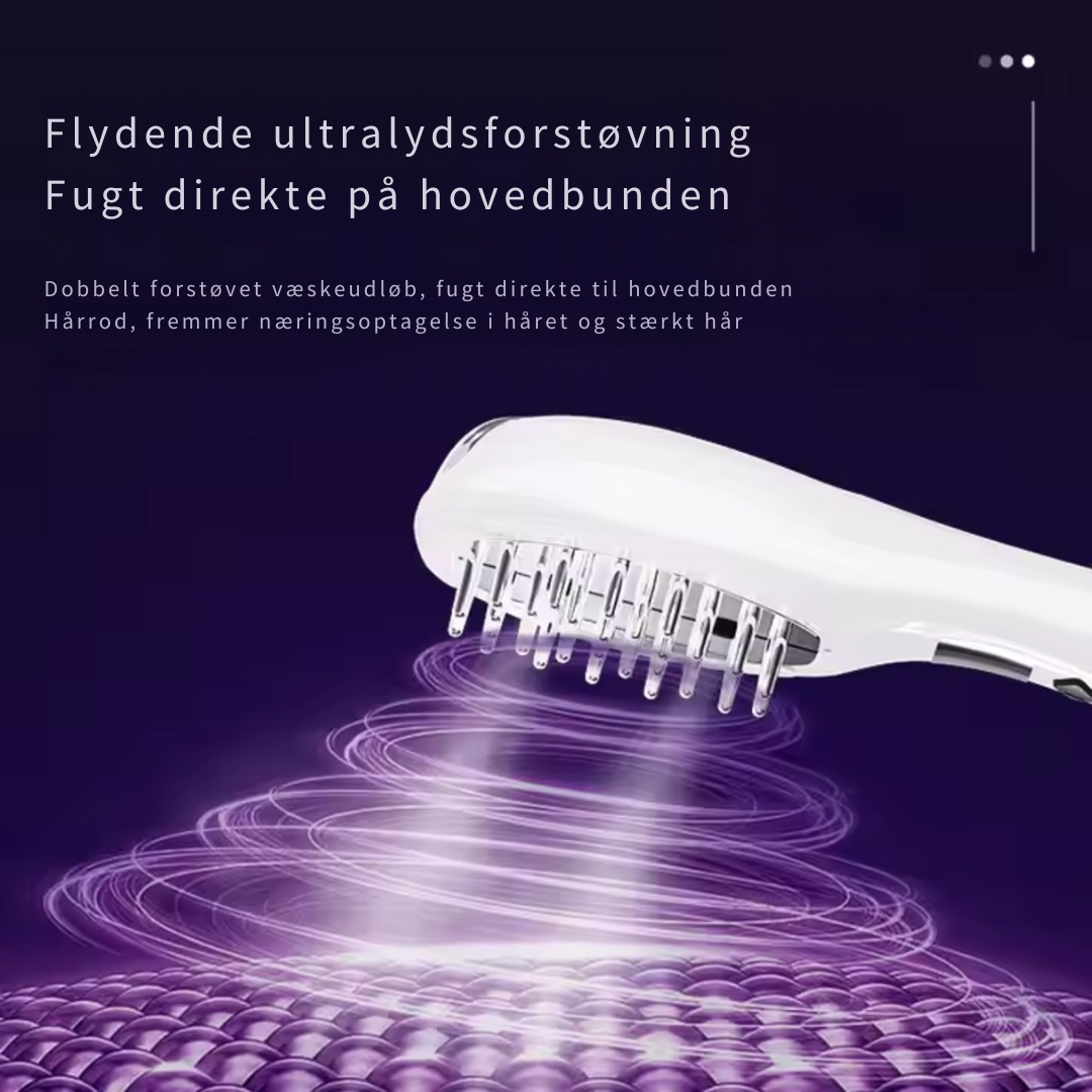 GlowHair - Ultrasonisk Hovedbundsmassager & Hydrerende Mistkam