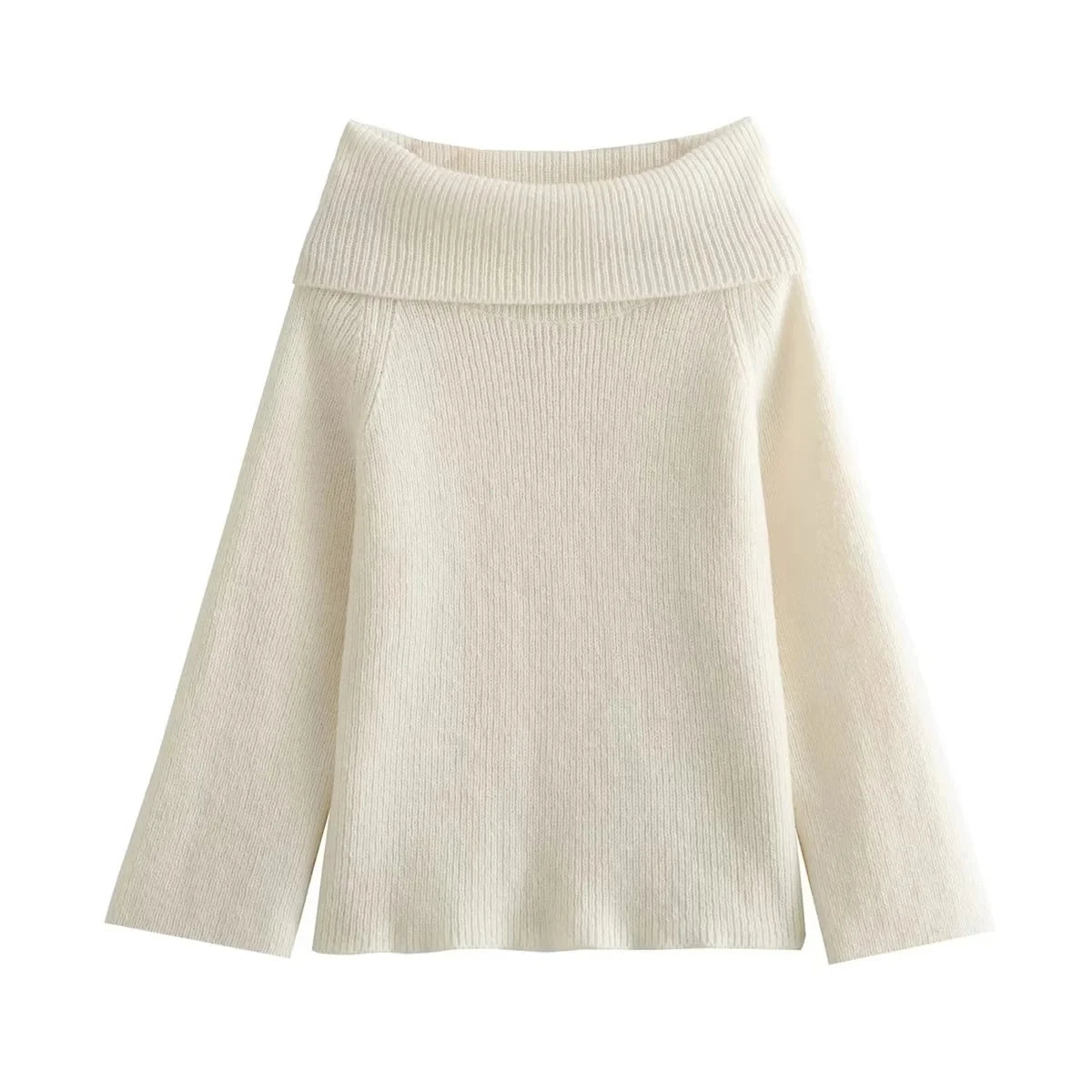 Kath - Trafza Off-Shoulder Ribbed Knit Sweater